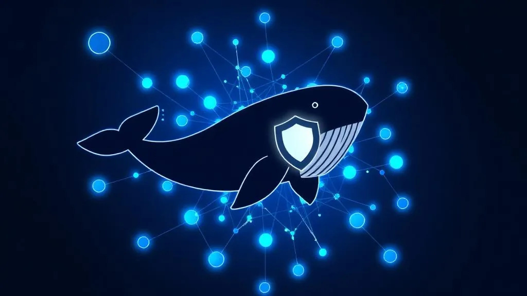 Whale node overwhelming a token voting network in a governance attack