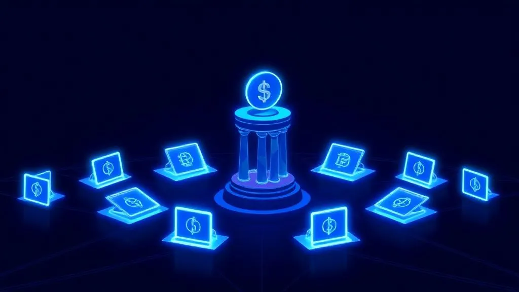 NFT community members voting around a shared onchain treasury