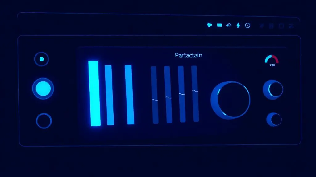Control panel of sliders and dials representing protocol parameter changes